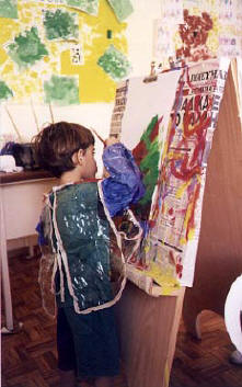 Fine art at the Wonderworld Nursery school & Kindergarten in Larnaca, Cyprus 