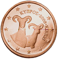 The new 2 cent coin replaced Cyprus money on the 1st January 2008