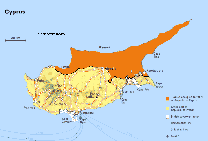 Карта Кіпру