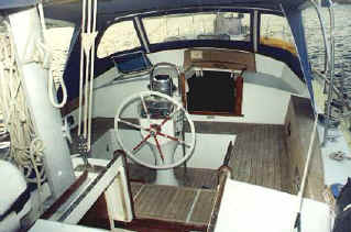 Whitby 42 sailing yacht for sale cockpit.JPG (29123 bytes)