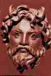 Miniature bronze head of Zeus Ammon.325-30 B.C.