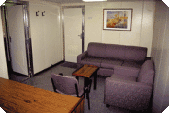 An Owners Cabin Lounge Area on board a Grimaldi ferry to Cyprus