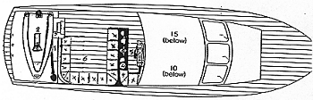 Phantom - Sailing, chartering cruises and boats in Cyprus - the deck plan part 2